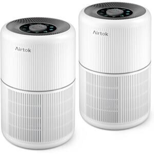 2 Pack Air Purifier for Home Bedroom with H13 True HEPA Filter for Smoke, Smoker